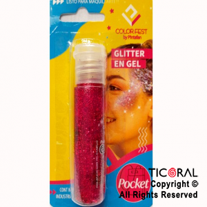 GLITTER EN GEL PELO ROSTRO CUERPO FUCSIA 854 X 20 GR x 1